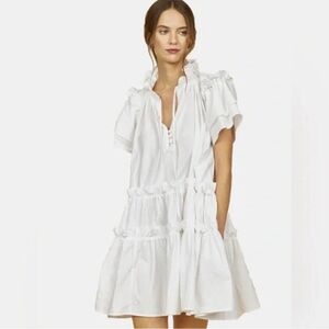 Hunter Bell Elegant White Mini Dress